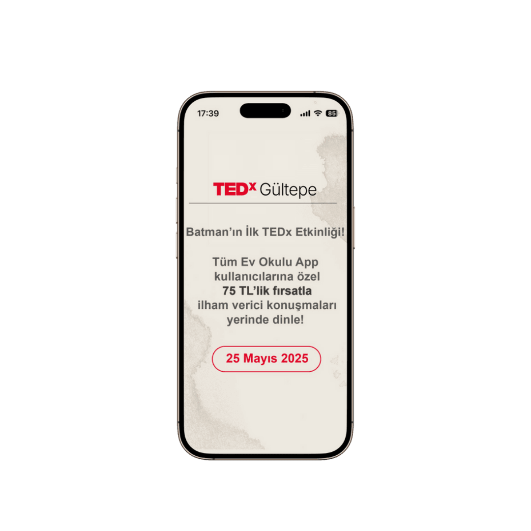Batman'ın İlk Tedx Etkinliği TEDxGültepe'de Ev Okulu App'in Tüm Kullanıcılarına Özel 75 TL İndirim Hakkı!